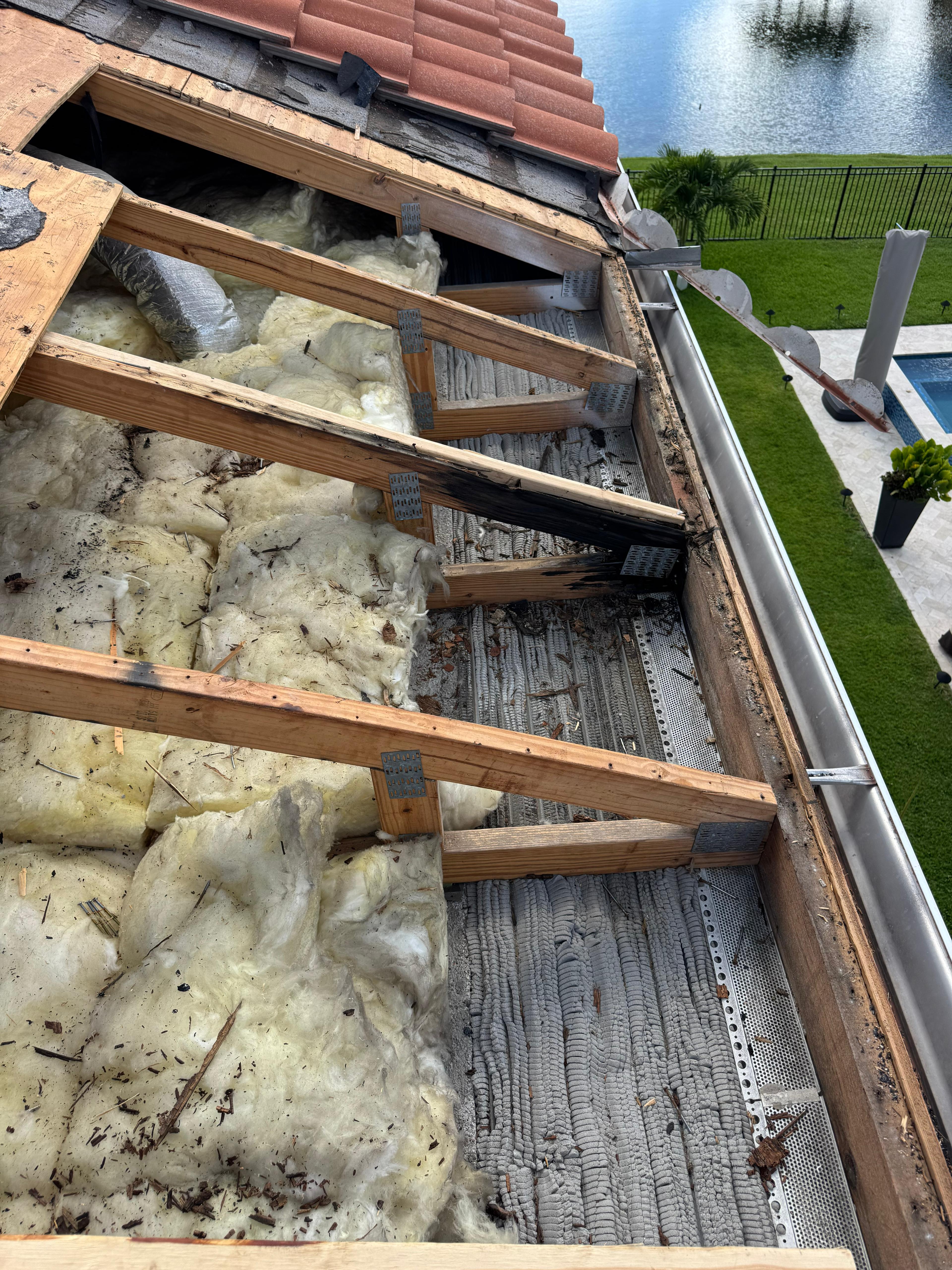 Roof repair job in Palm Beach County